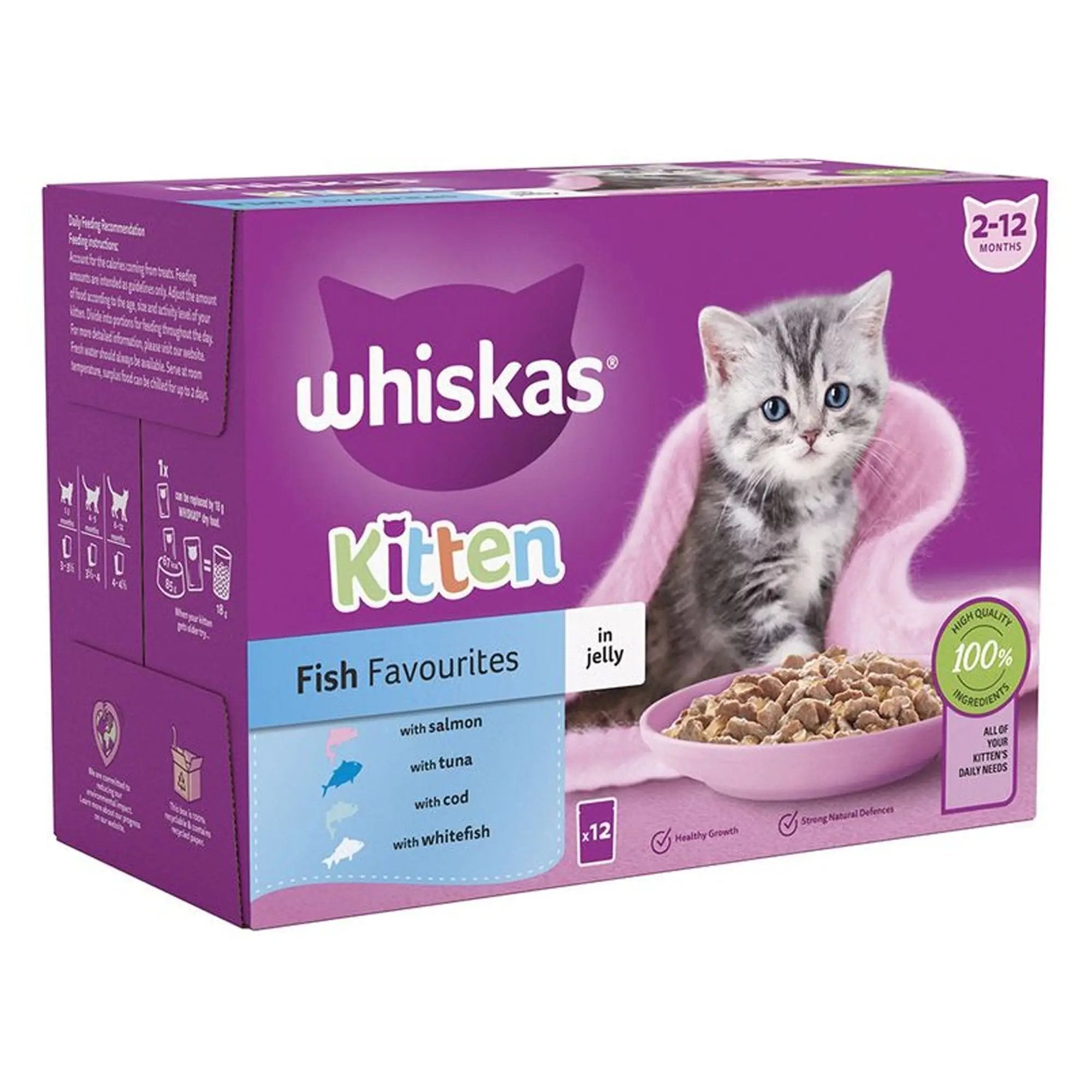 Whiskas Kitten Fish favourites in Jelly 12x85g – petsyjo