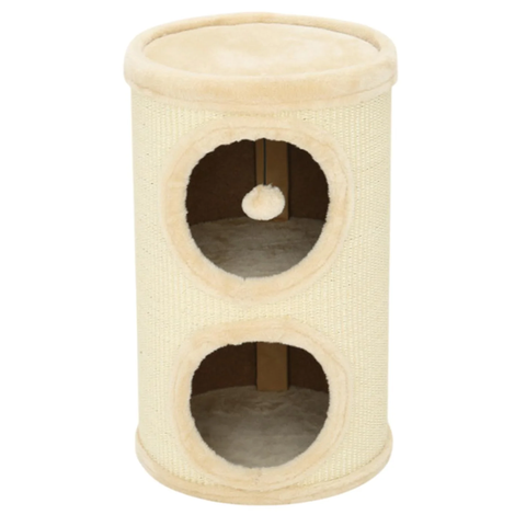 Cat House with Hanging Toy Ball Modern