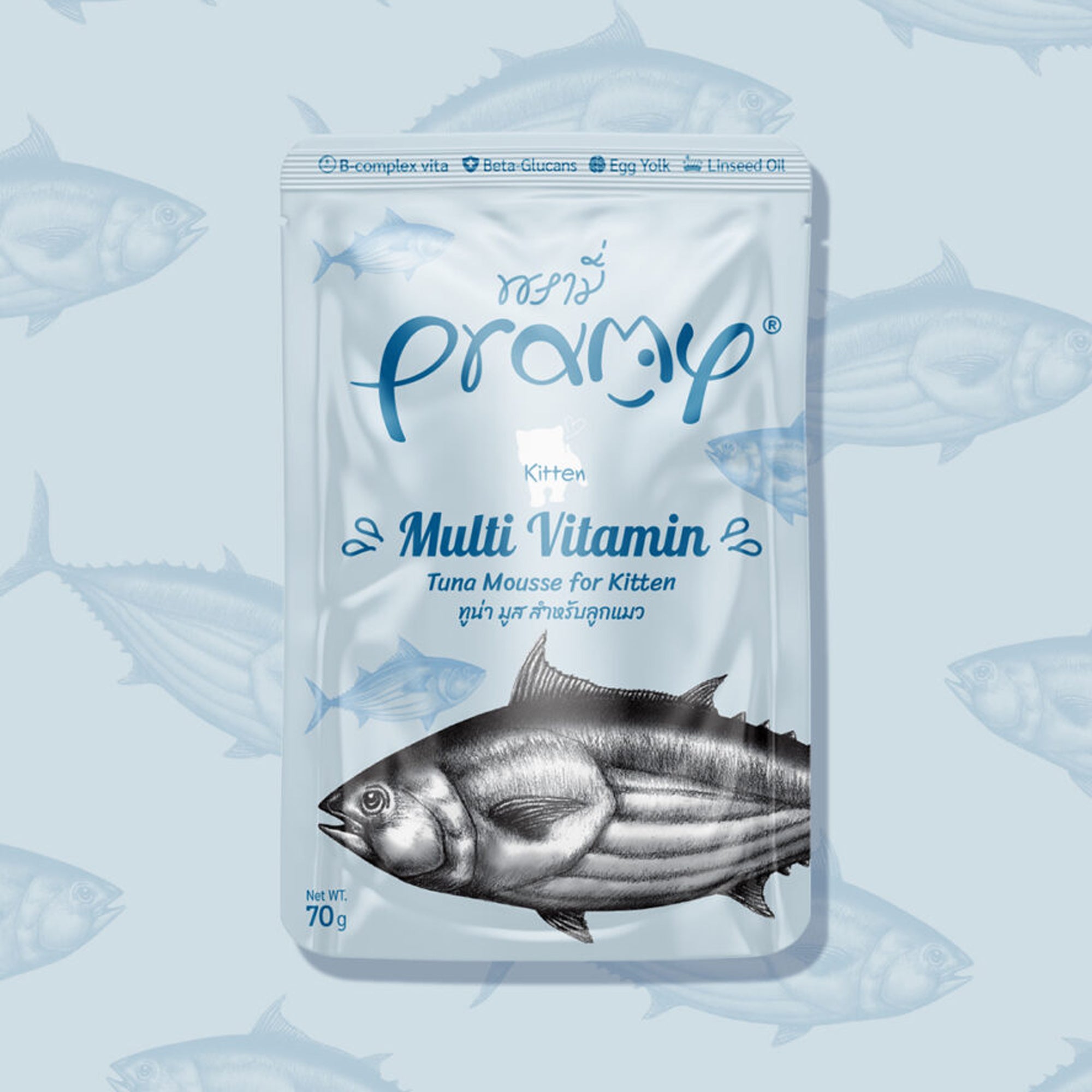 Pramy Multi-Vitamin Tuna Mousse for Kitten 70g Pramy Multi-Vitamin Tuna Mousse for Kitten 70g