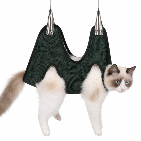 Adjustable Cat Grooming Hammock for Nail Trimming & Grooming