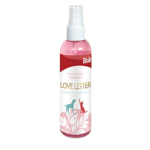 Bioline Love Letter Pet Deodorant Freshening Spray 207ml for Dogs & Cats
