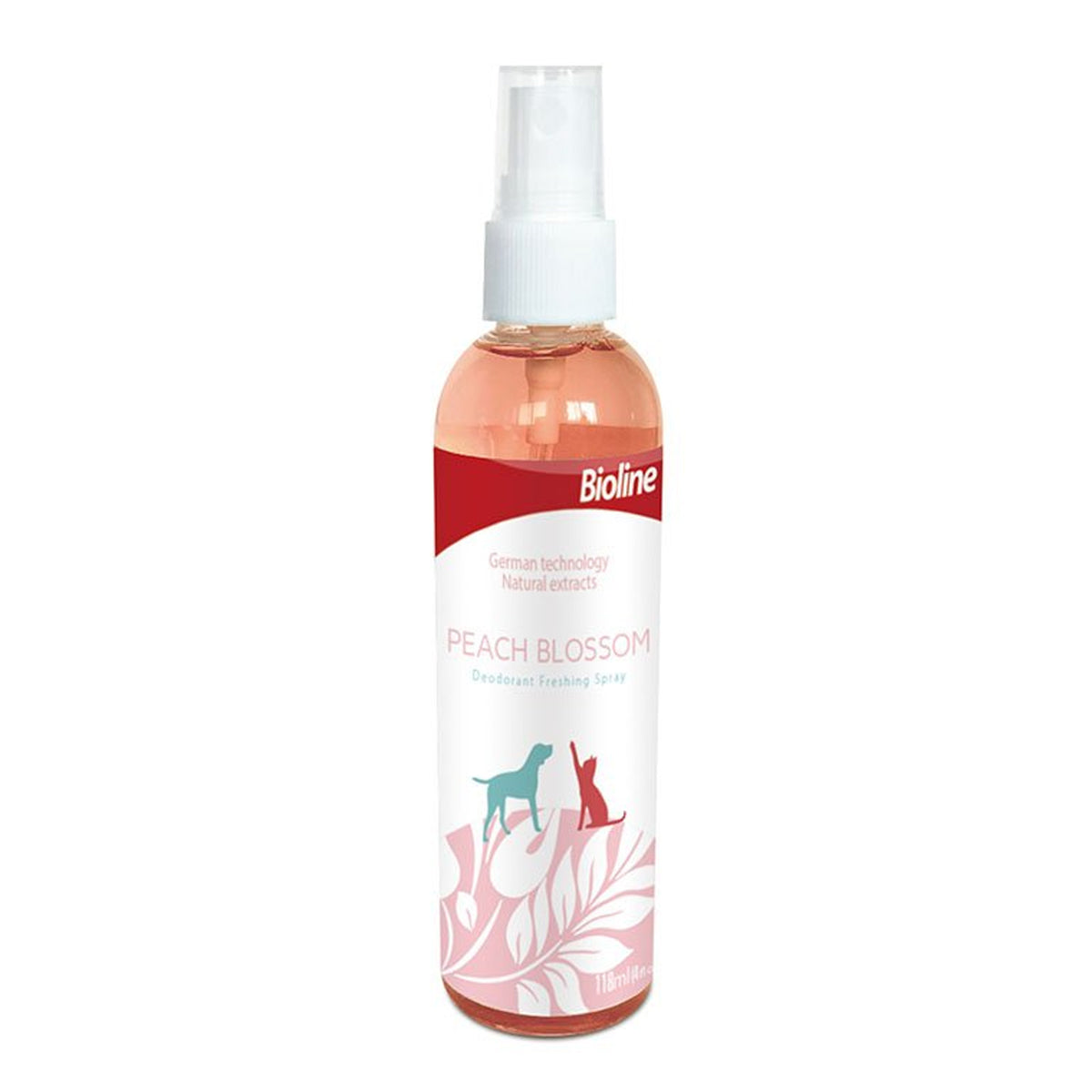 Bioline Peach Blossom Pet Deodorant Freshening Spray 118ml for Dogs & Cats