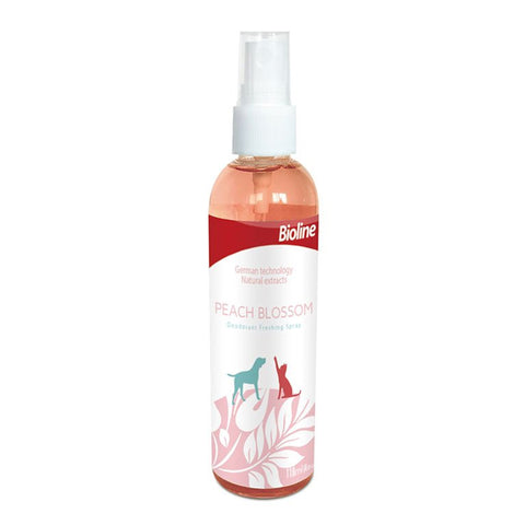 Bioline Peach Blossom Pet Deodorant Freshening Spray 118ml for Dogs & Cats