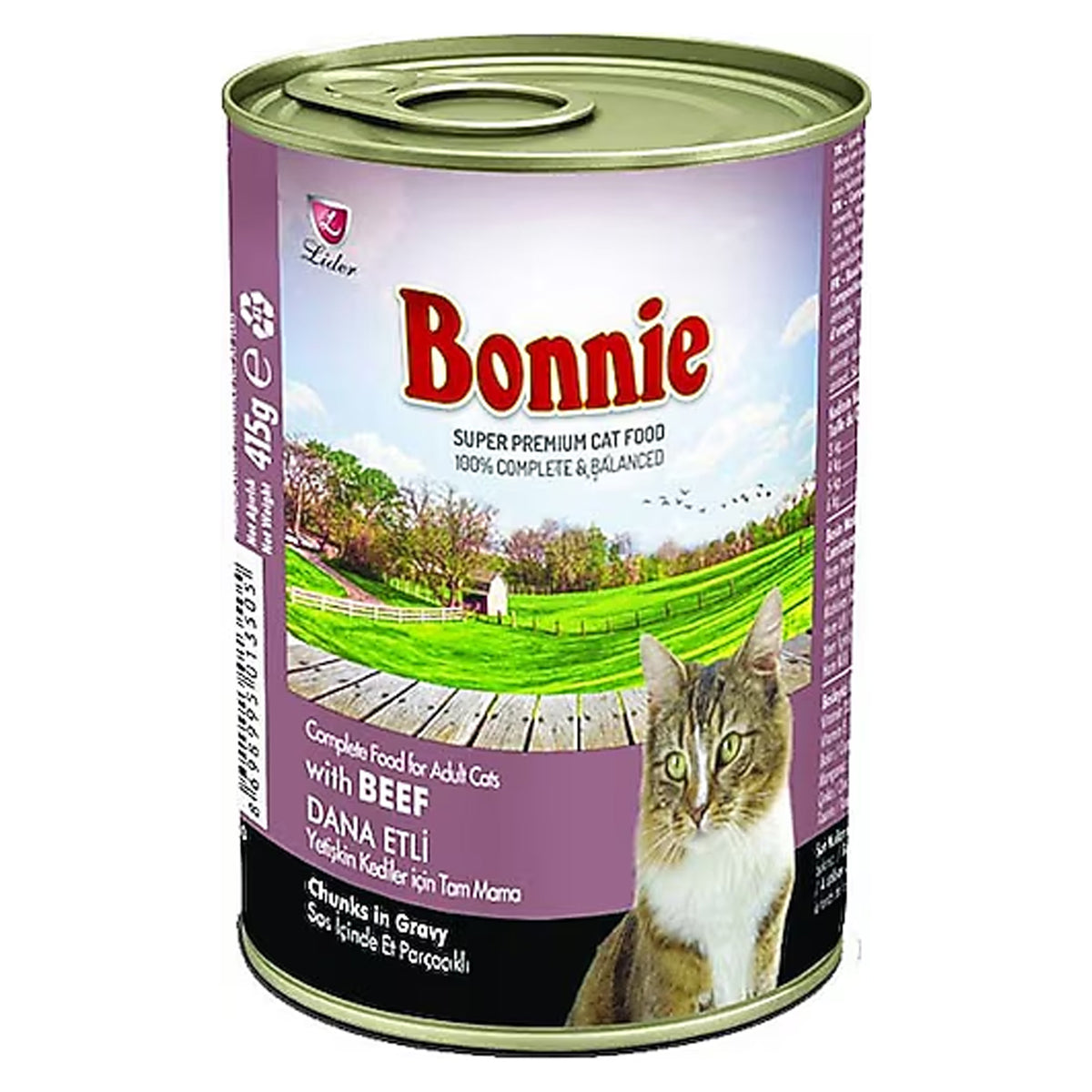 Bonnie Cat Chunks in Gravy with Beef 400g