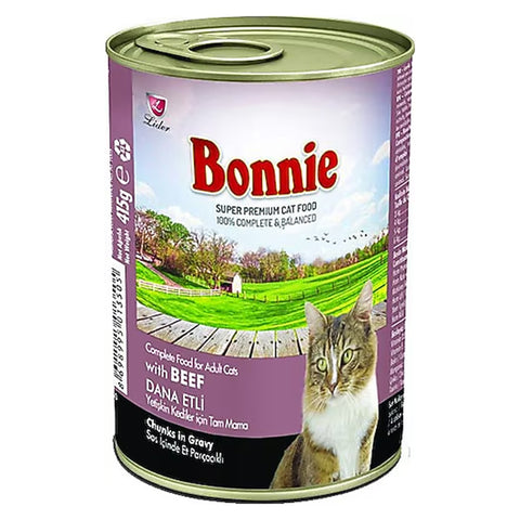 Bonnie Cat Chunks in Gravy with Beef 400g
