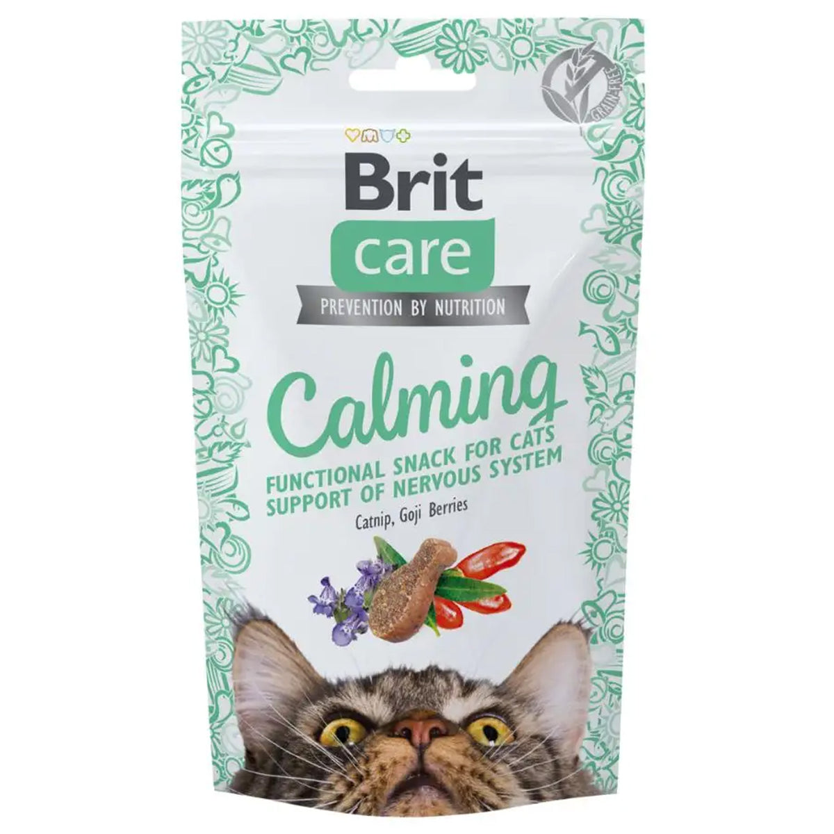 Brit Care Calming Cat Treats – Functional Snack with Catnip & Goji Berries – 50g