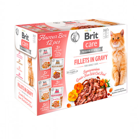 Brit Care Fillets in Gravy for Adult Cats – 12 × 85g