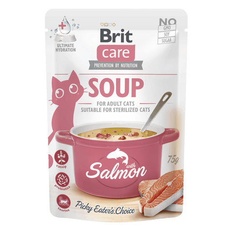 Brit Care Soup with Salmon for Adult & Sterilized Cats – 75g