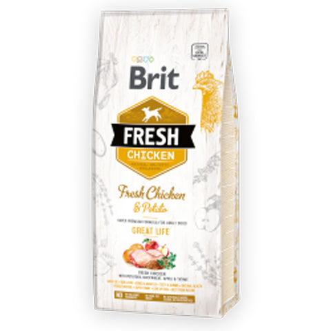 Brit Fresh Chicken with Potato Adult Great Life – Super Premium Dry Food for Adult Dogs