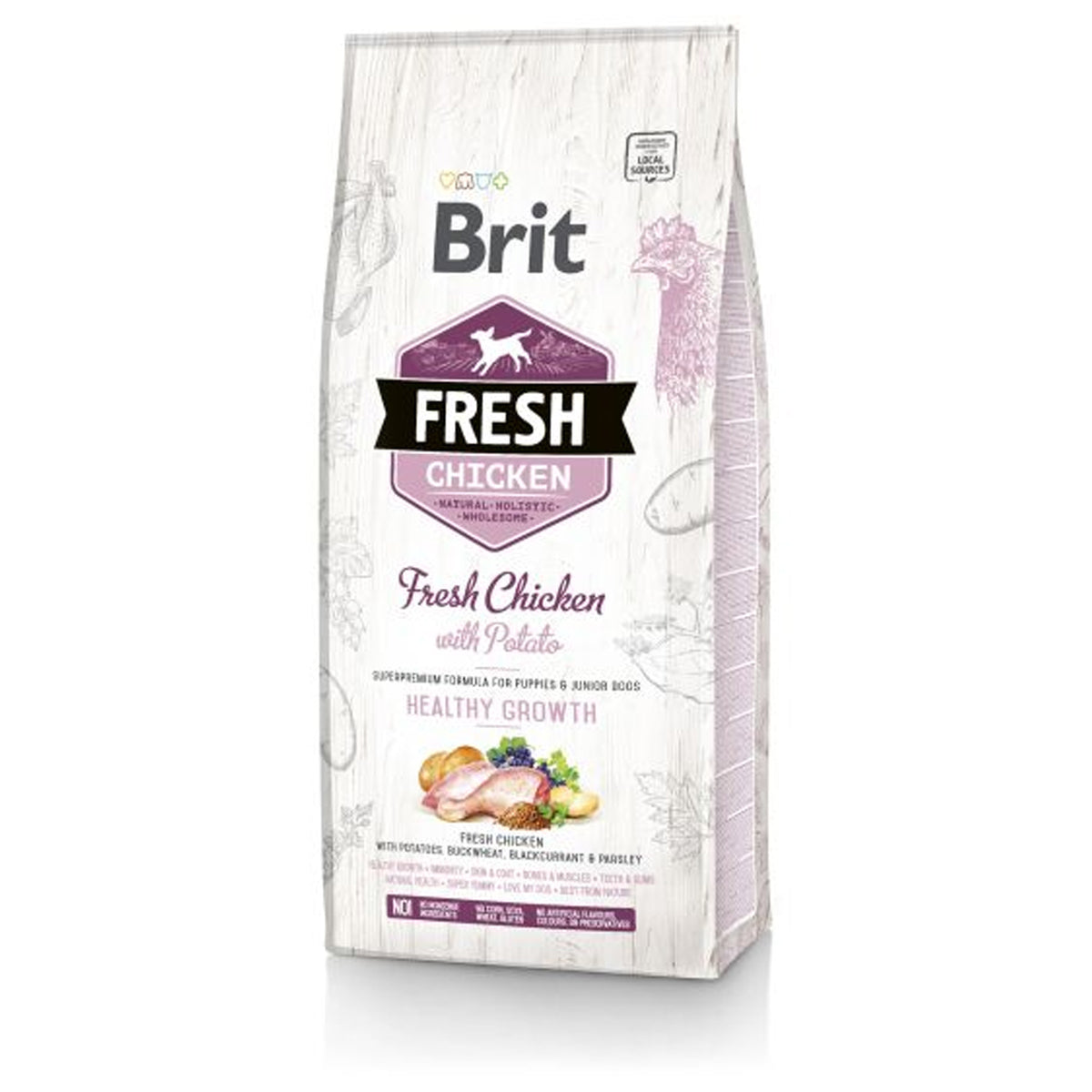 Brit Fresh Chicken with Potato Puppy Healthy Growth – Super Premium Dry Food for Puppies & Junior Dogs