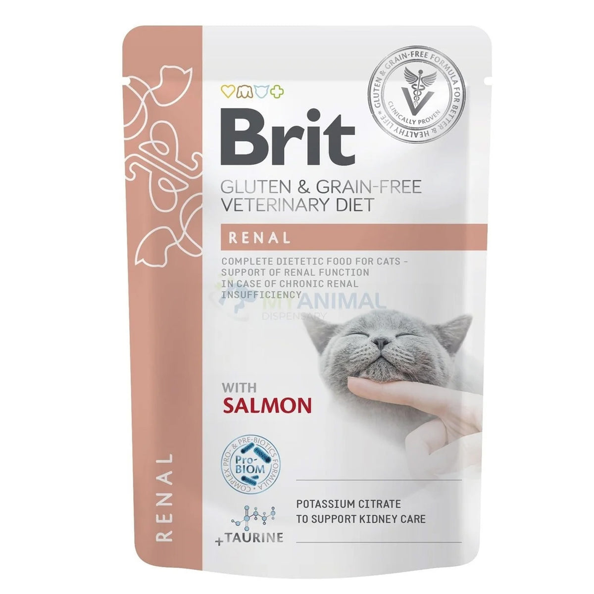 Brit Veterinary Diet Renal Grain-Free Cat Food with Salmon – Complete Renal Diet for Cats