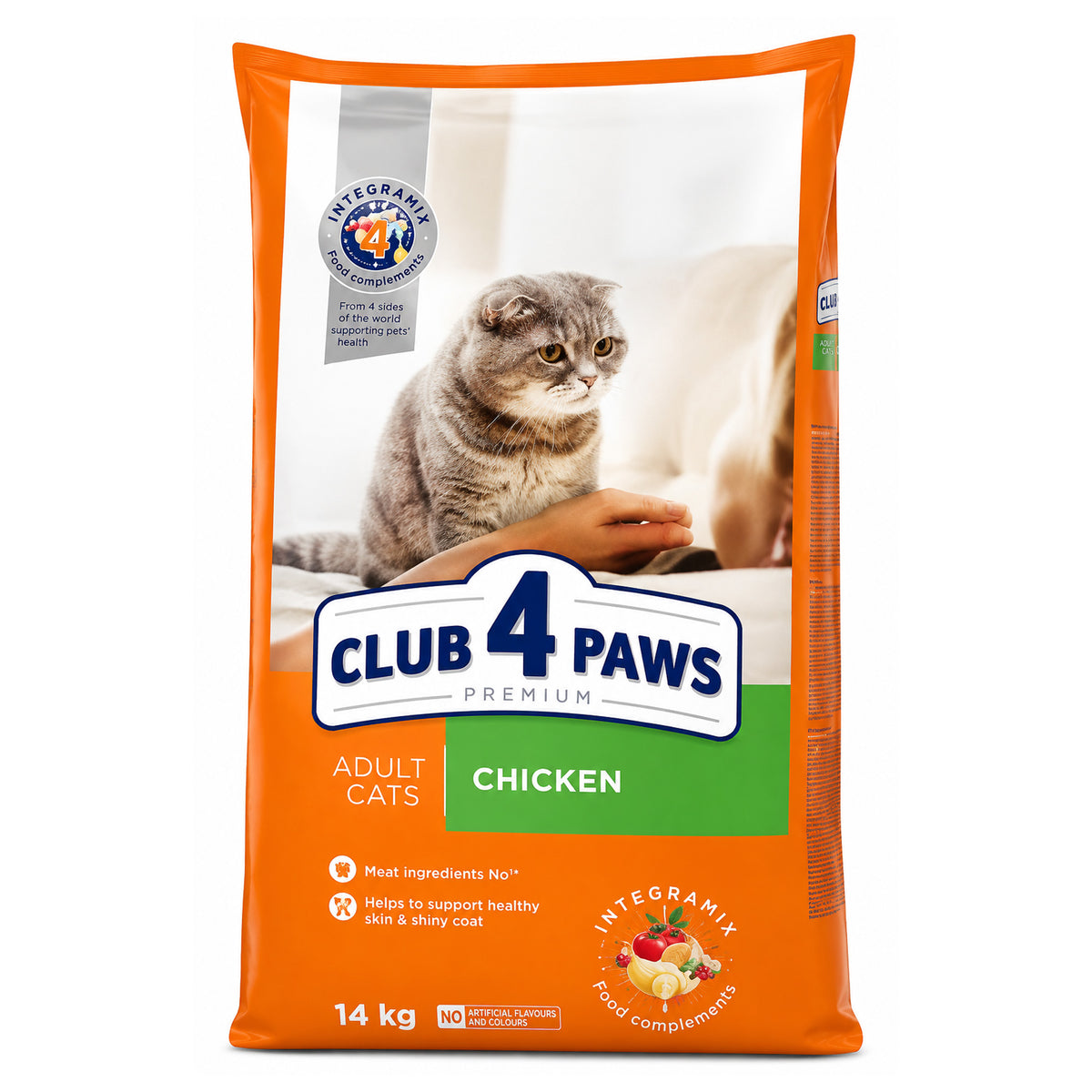 Club 4 Paws Premium Chicken Dry Food for Adult Cats 14kg