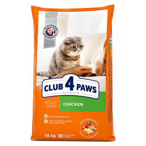 Club 4 Paws Premium Chicken Dry Food for Adult Cats 14kg
