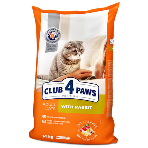 Club 4 Paws Premium Rabbit Dry Food for Adult Cats 14kg