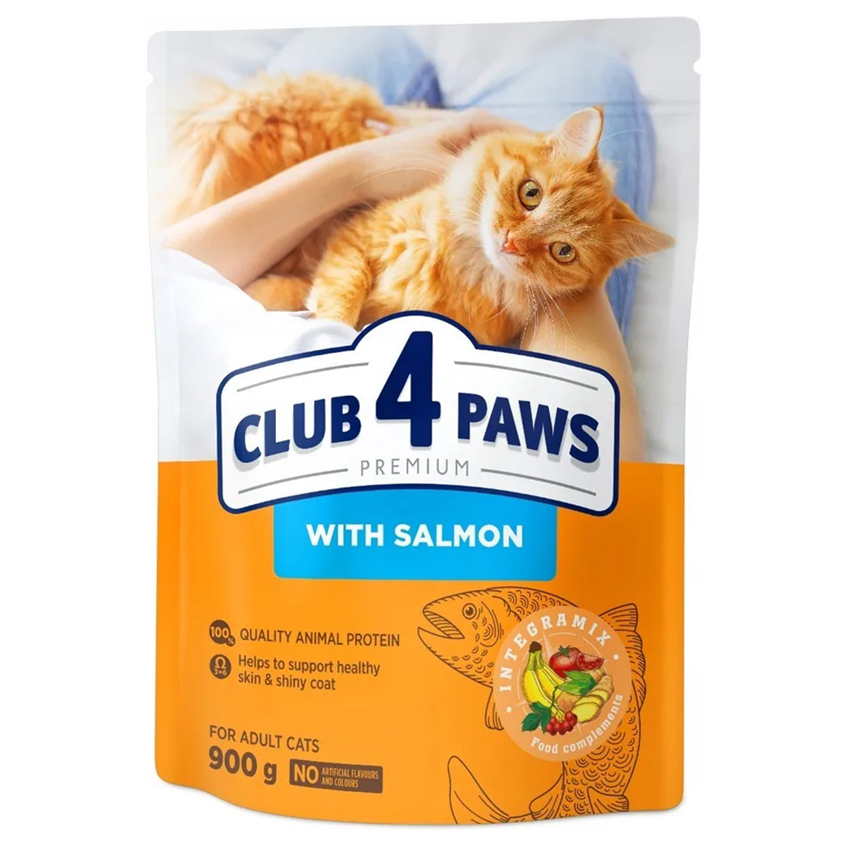 Club 4 Paws Premium Salmon Dry Food for Adult Cats 900g
