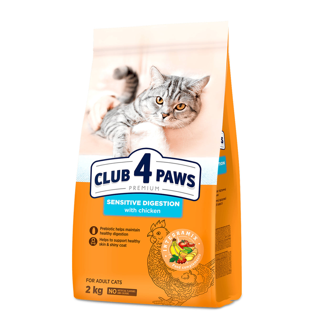 Club 4 Paws Premium Sensitive Digestion with Chicken Dry Food for Adult Cats 2kg