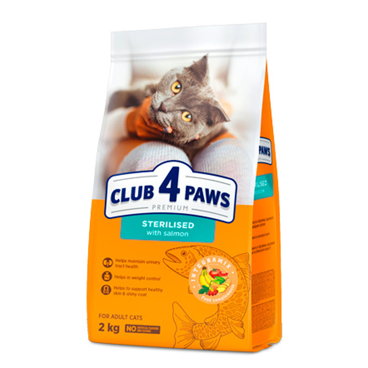 Club 4 Paws Premium Sterilised with Salmon Dry Food for Adult Cats 2kg
