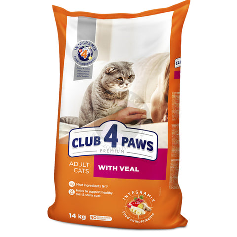 Club 4 Paws Premium Veal Dry Food for Adult Cats 14kg