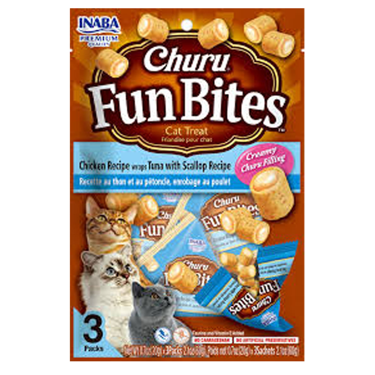 Inaba Churu Chicken Wraps Tuna with Scallop Treats