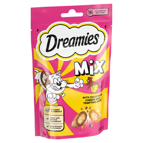 DREAMIES Cat Treat Biscuits With Cheese & Beef Flavour 60g