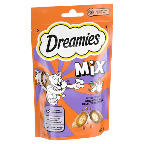 DREAMIES Cat Treat Biscuits With Chicken & Duck Flavour 60g