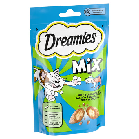 DREAMIES Cat Treat Biscuits With Salmon & Tuna Flavour 60g