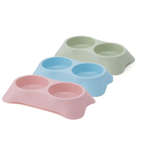 Double thick plastic pet bowl