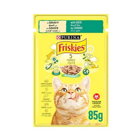 Friskies Duck in Gravy Wet Cat Food Pouch 85g