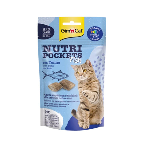 GIMCAT NUTRIPOCKETS WITH FISH AND TUNA 60G