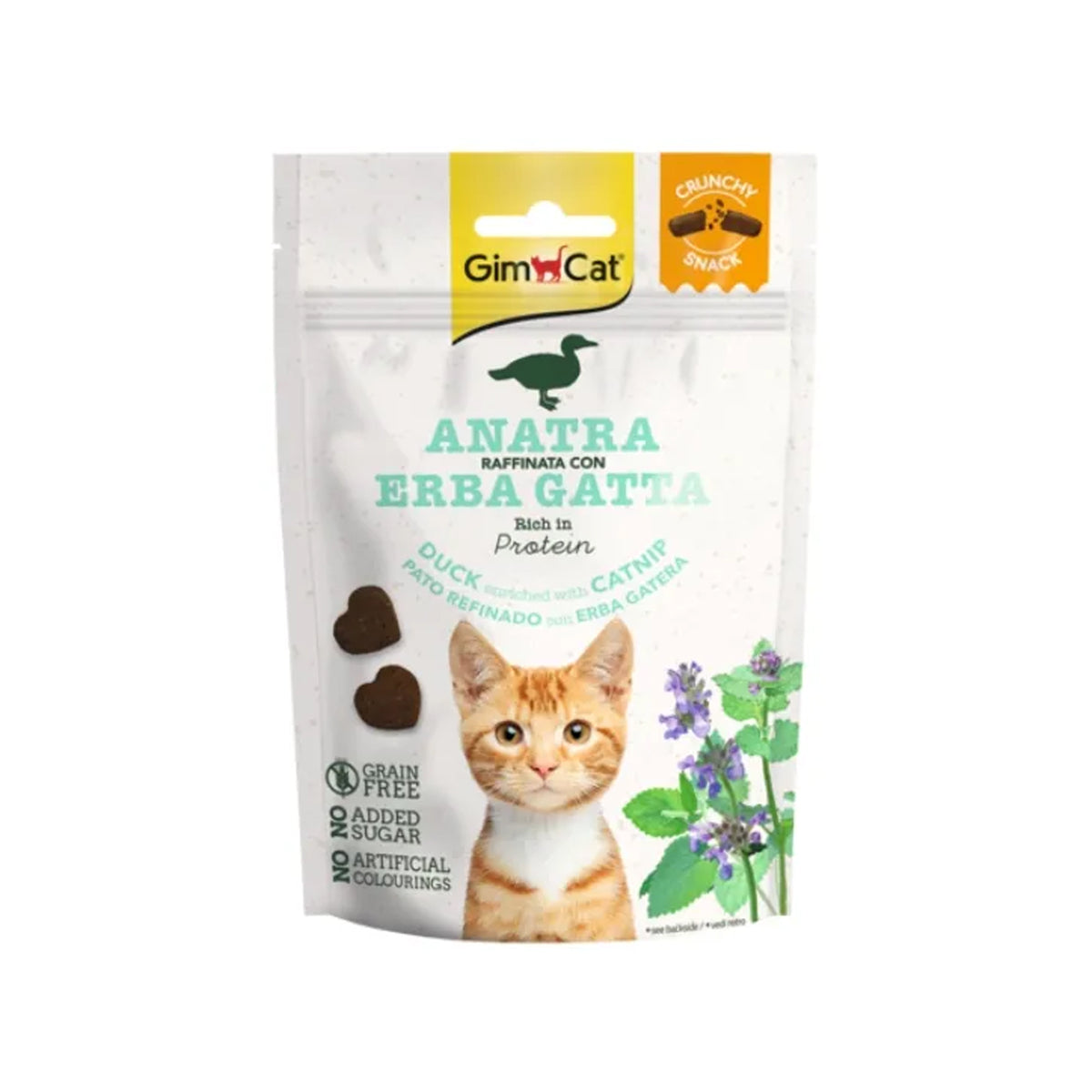 GimCat Crunchy Snack with Duck and Catnip 50 g