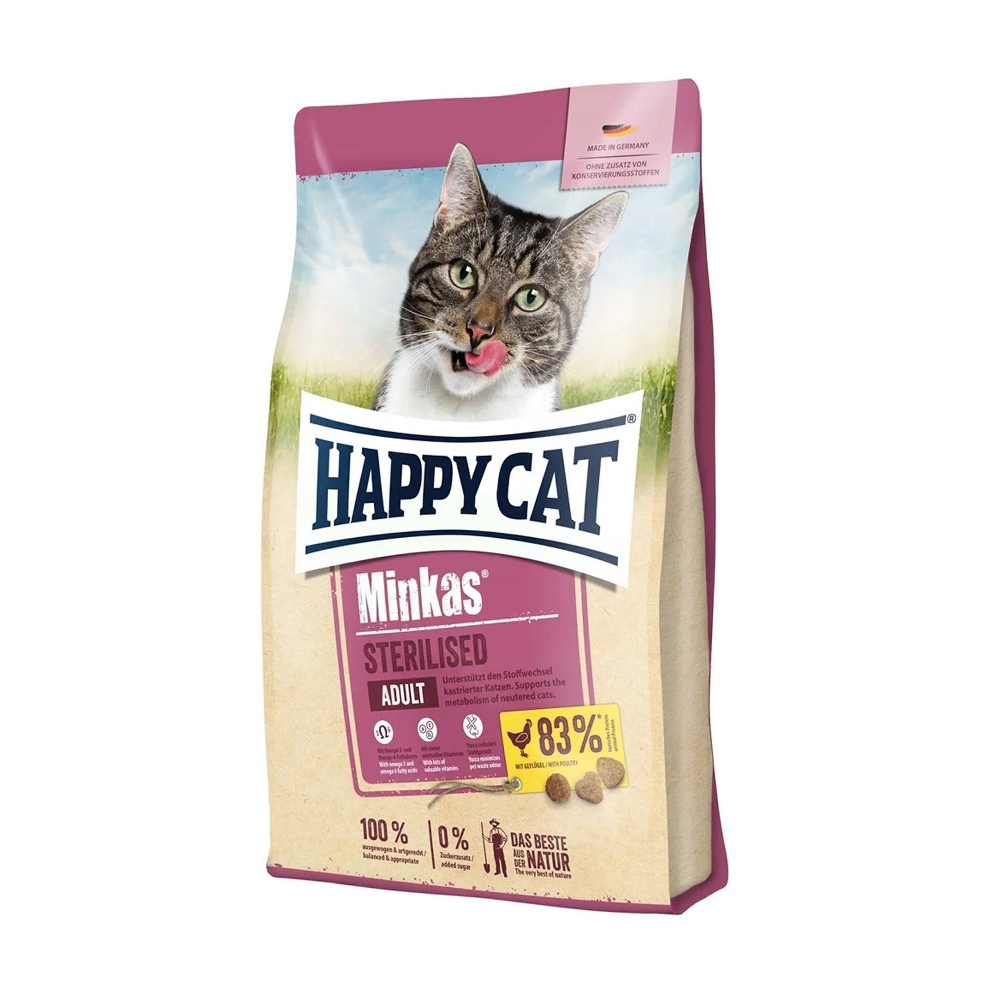 Happy Cat MINKAS STERILISED POULTRY 1.5KG Happy Cat MINKAS STERILISED POULTRY 1.5KG