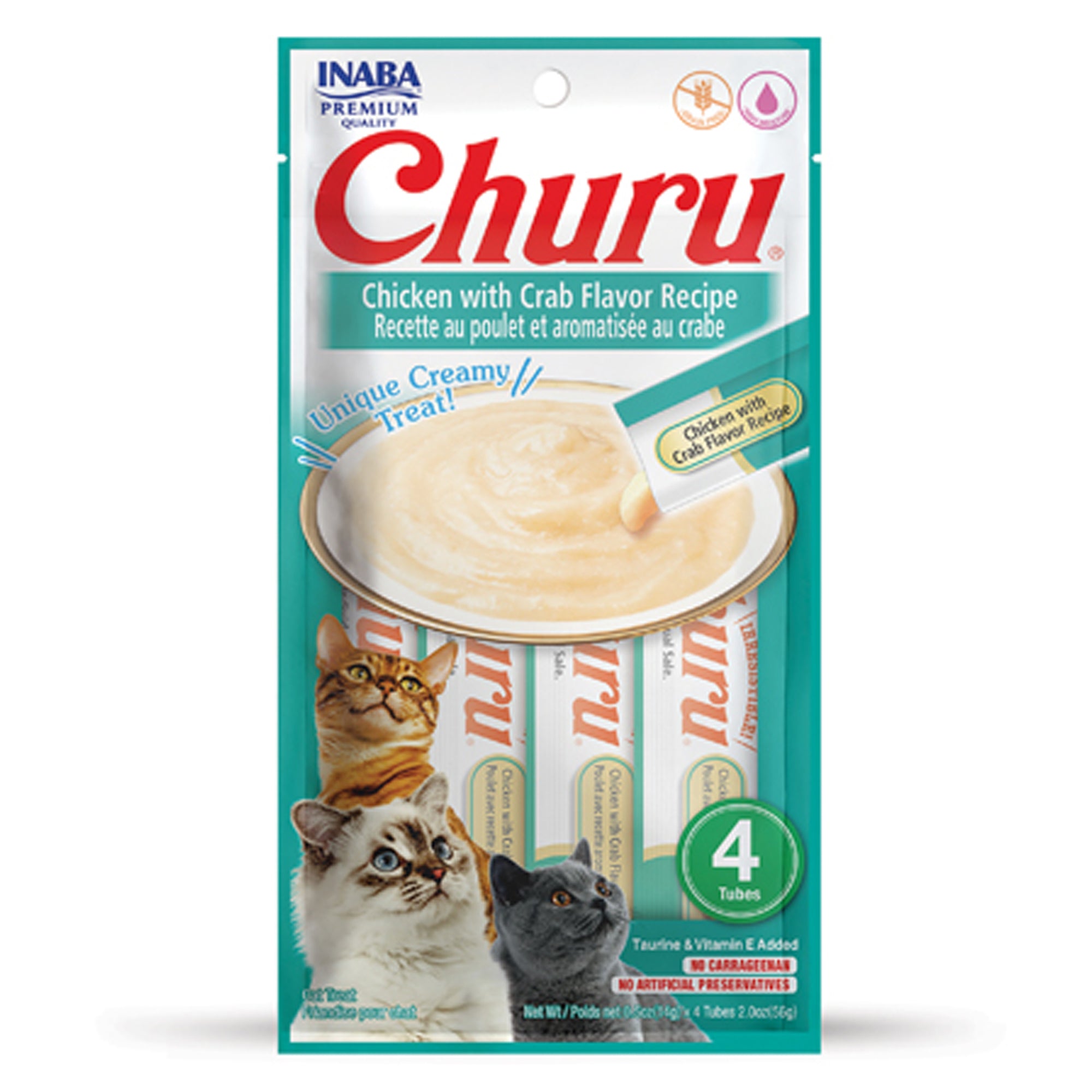 INABA Churu Chicken with Crab Recipe 4 Tubes INABA Churu Chicken with Crab Recipe 4 Tubes