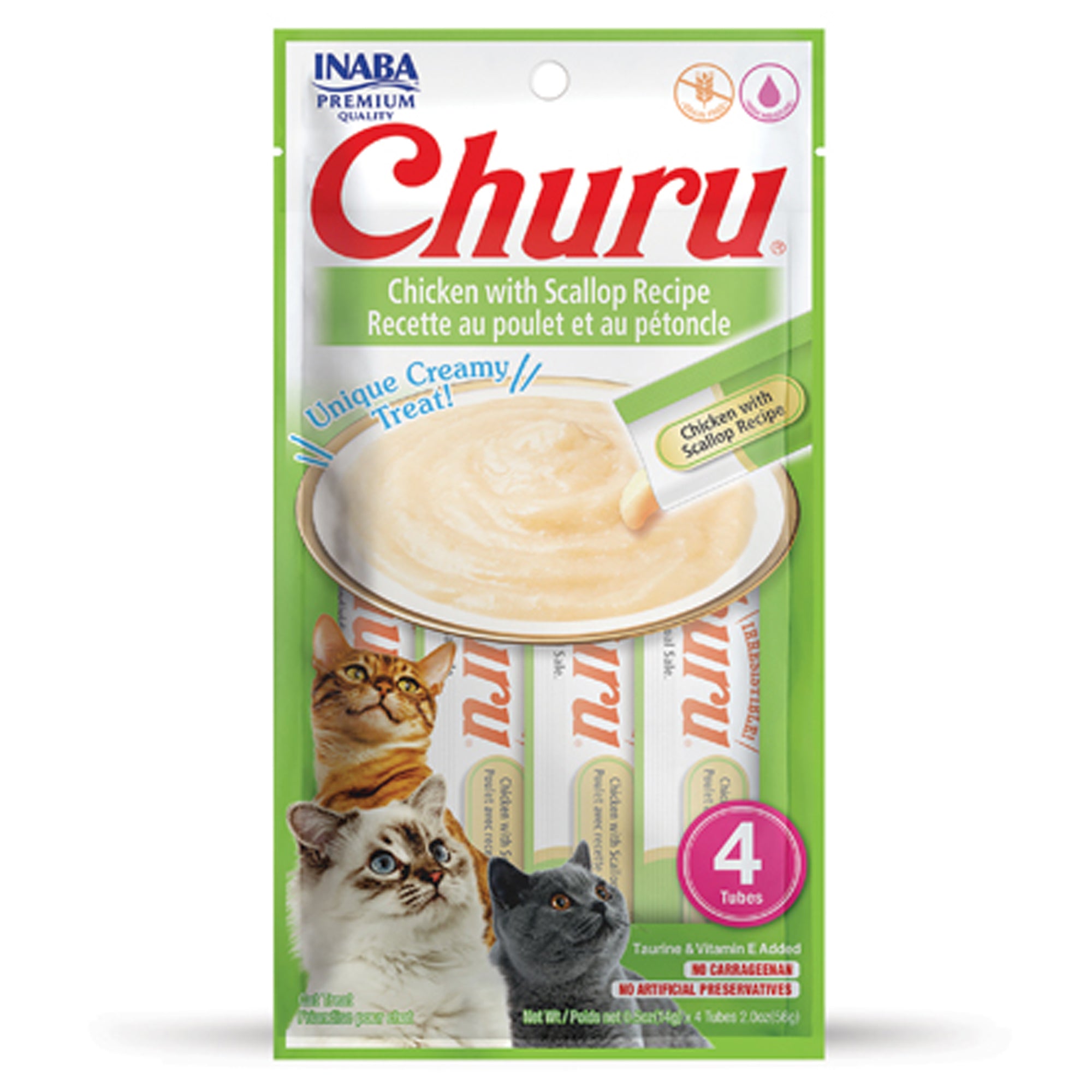 INABA Churu Chicken with Scallop Recipe 4 Tubes INABA Churu Chicken with Scallop Recipe 4 Tubes