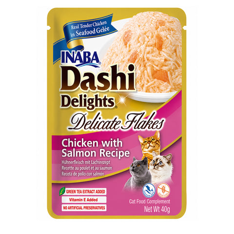 INABA Dashi Delights Delicate Flakes Chicken with Salmon Recipe in Seafood 40g
