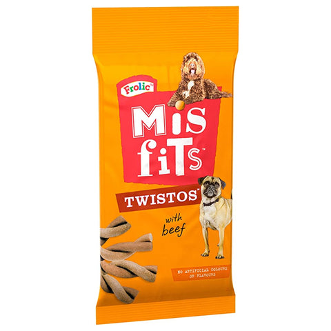 Misfits Twistos Beef Dog Treats 105g