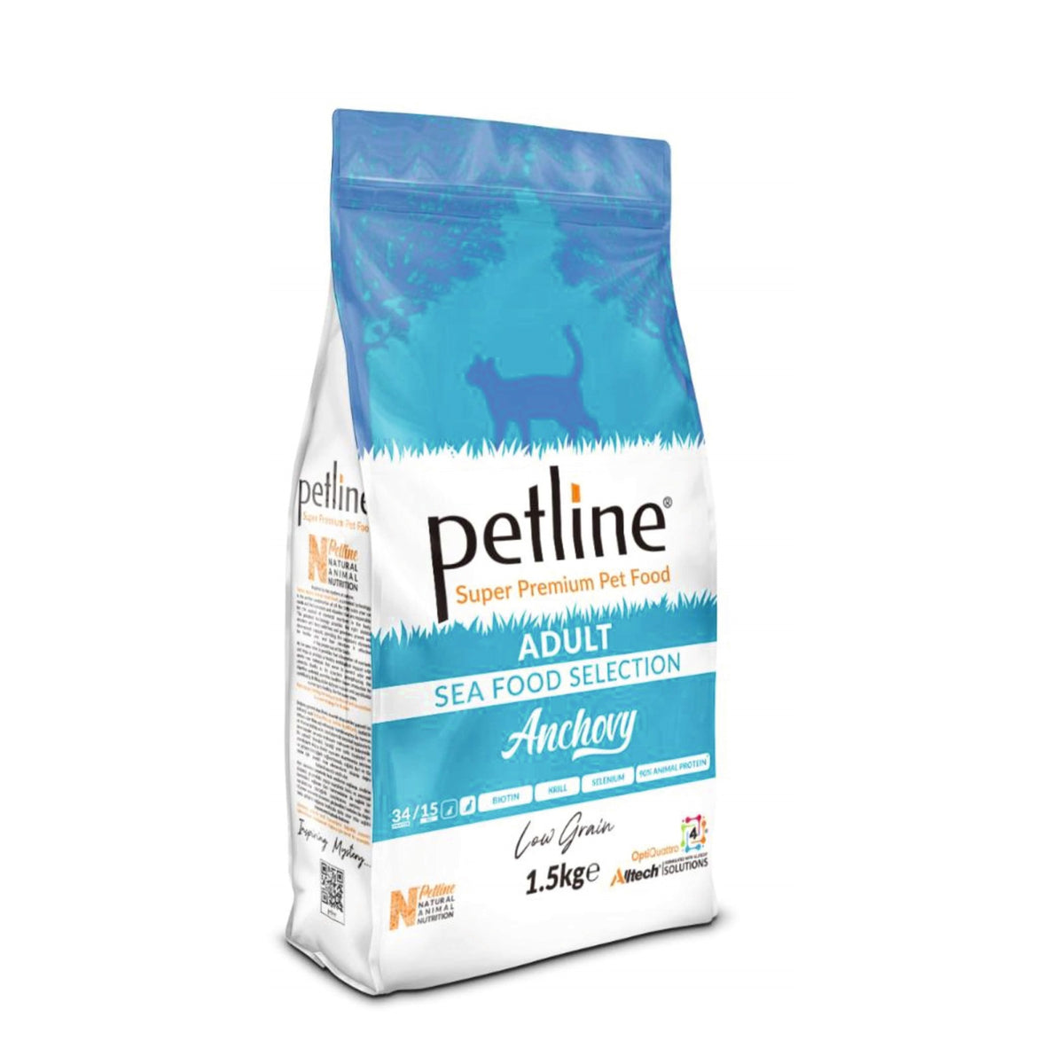 PETLINE NATURAL PREMIUM ADULT CAT FOOD WITH SEA FOOD SELECTION 1.5k