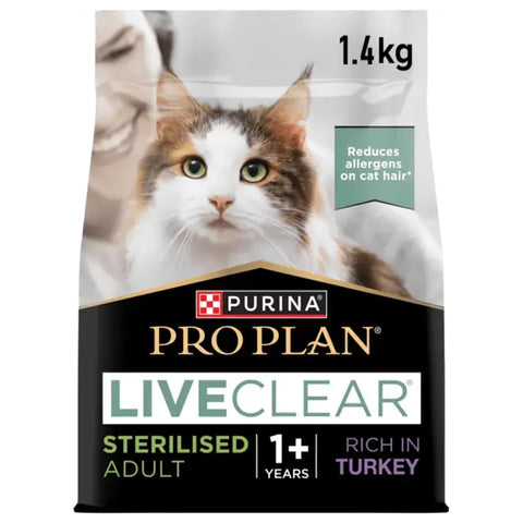 PRO PLAN LIVECLEAR Sterilised Turkey Dry Cat Food