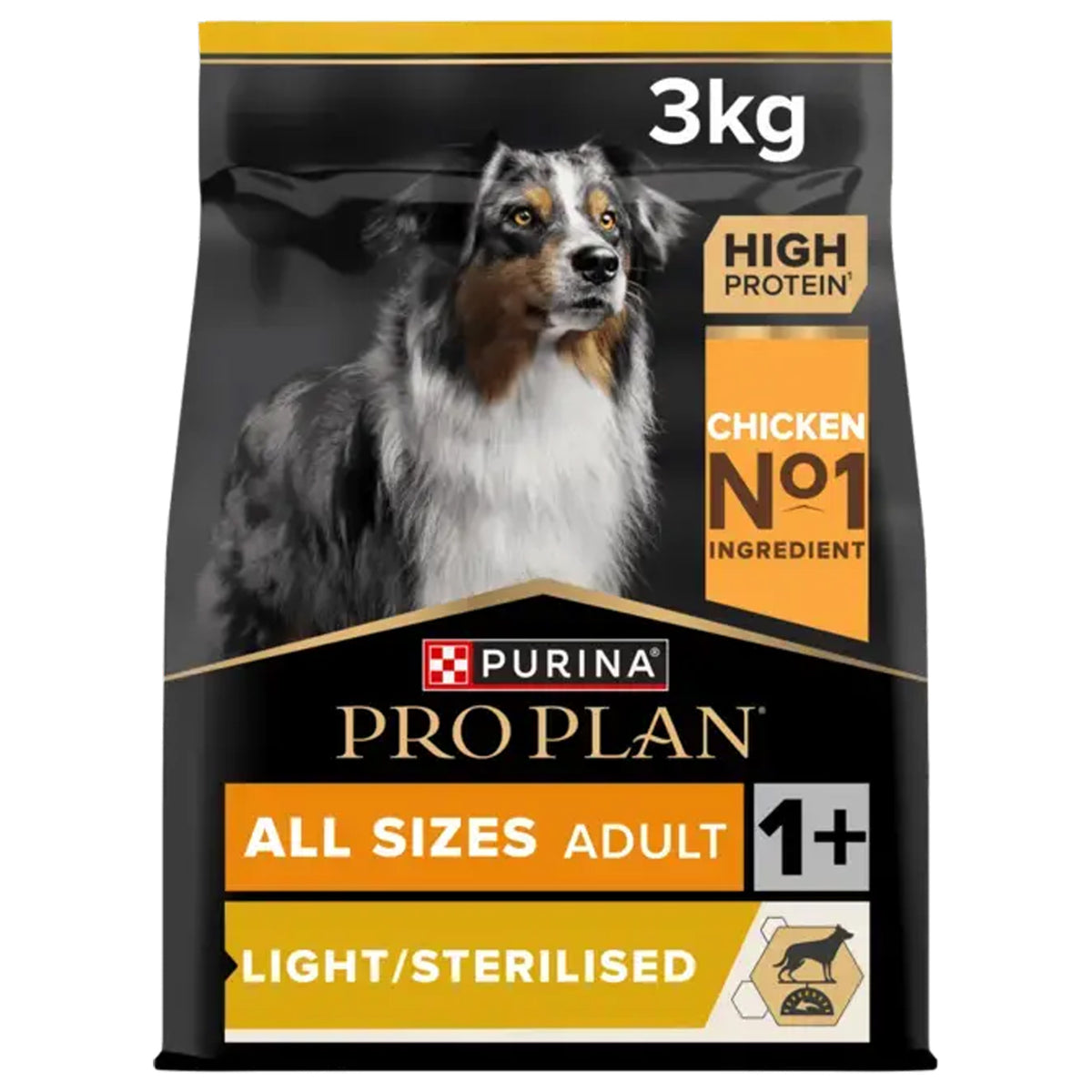PRO PLAN Light Sterilised Chicken Dry Dog Food 3Kg