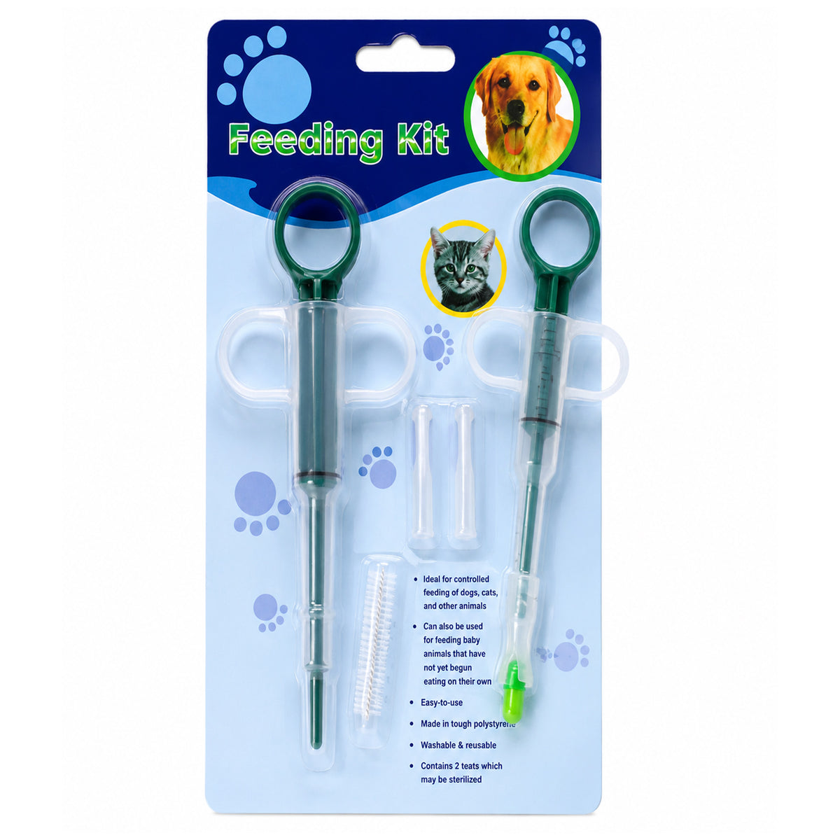 Pet Feeding Syringe Kit for Puppies, Kittens & Small Animals  Feeding Kit