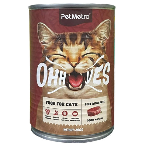 PetMetro Cat Wet Food Pate 400g Beef