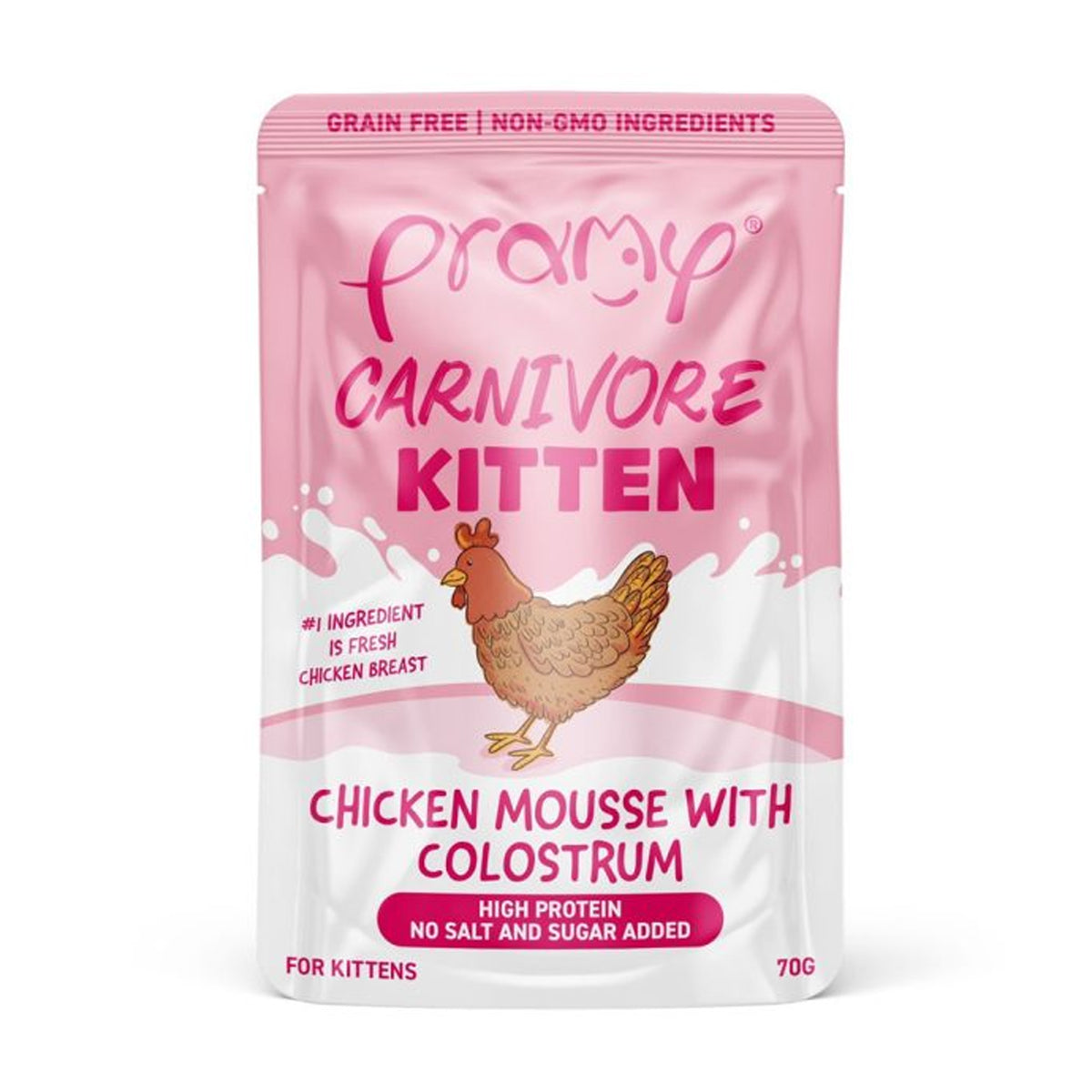 Pramy Carnivore Kitten Chicken Mousse with Colostrum 70g