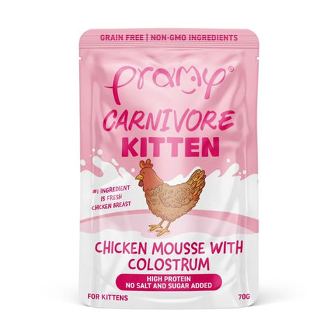 Pramy Carnivore Kitten Chicken Mousse with Colostrum 70g