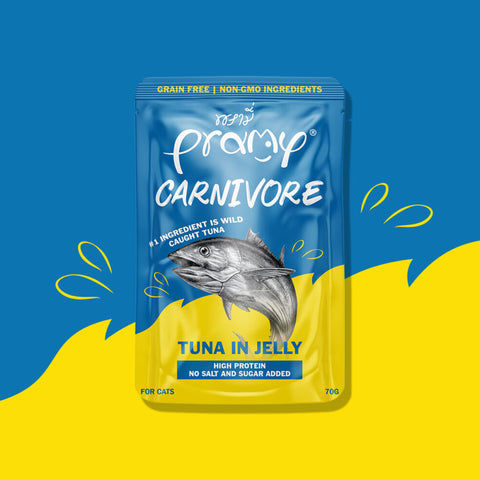 Pramy Carnivore Tuna in Jelly Wet Cat Food 70g
