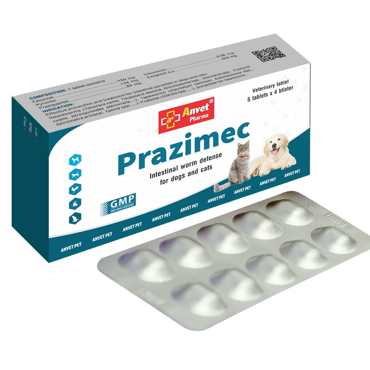 Prazimec Deworming Tablets for Dogs & Cats حبة دود