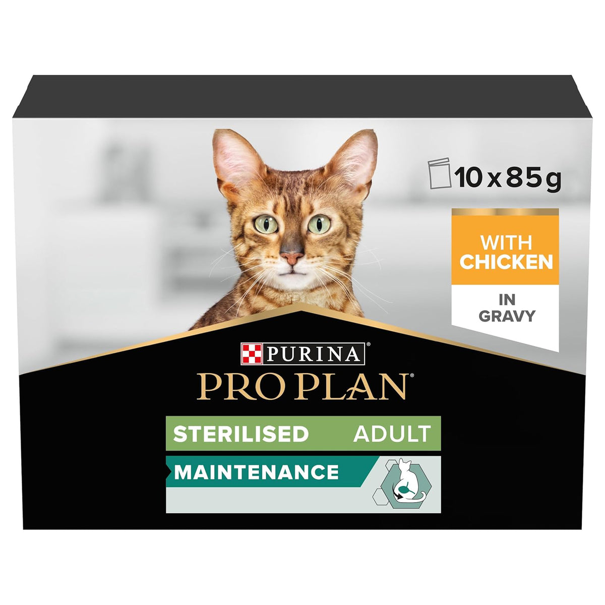 Pro Plan Sterilised Adult Wet Cat Food Chicken in Gravy 85g x10 pcs