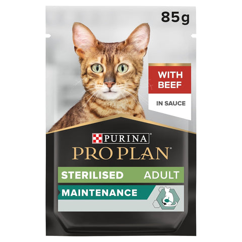 Pro Plan Sterilised Adult Wet Cat Food Beef in Gravy 85g