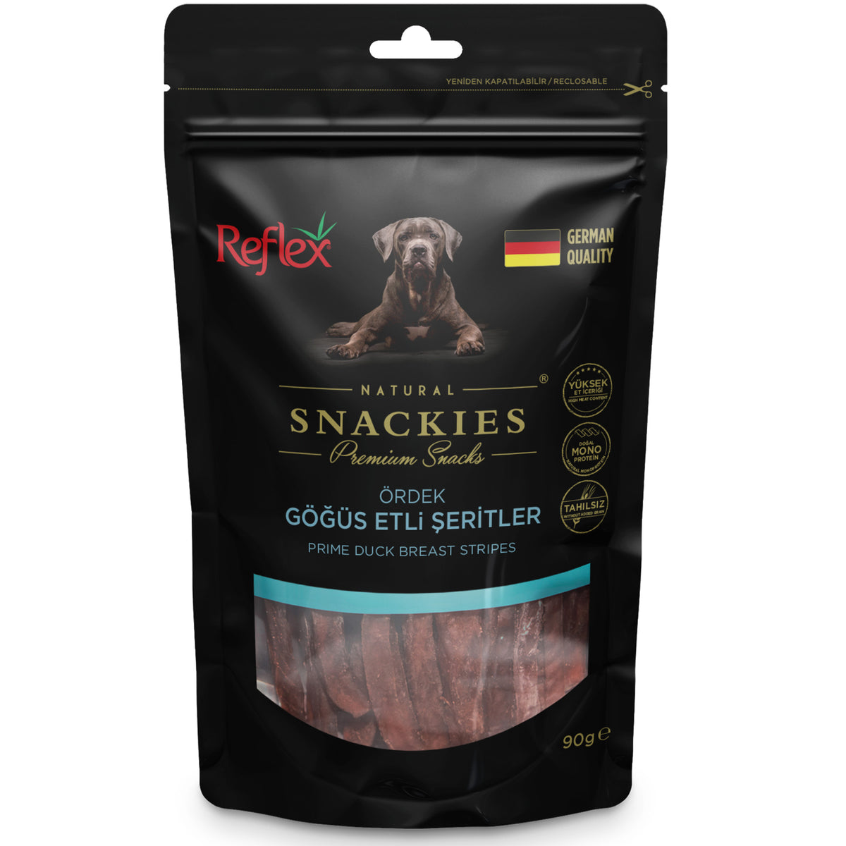 Reflex Natural Snackies Prime Duck Breast Stripes 90g