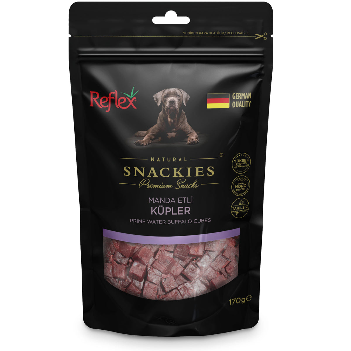 Reflex Natural Snackies Prime Water Buffalo Cubes 170g