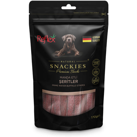 Reflex Natural Snackies Prime Water Buffalo Stripes 170g