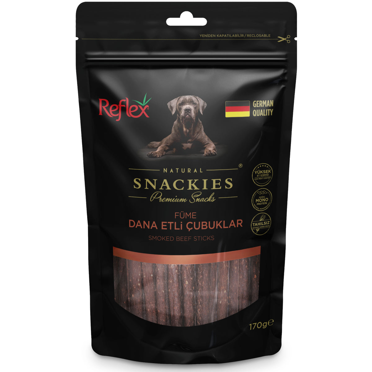 Reflex Natural Snackies Smoked Beef Sticks 170g